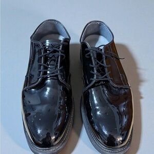 Bates Glossy Black Oxfords